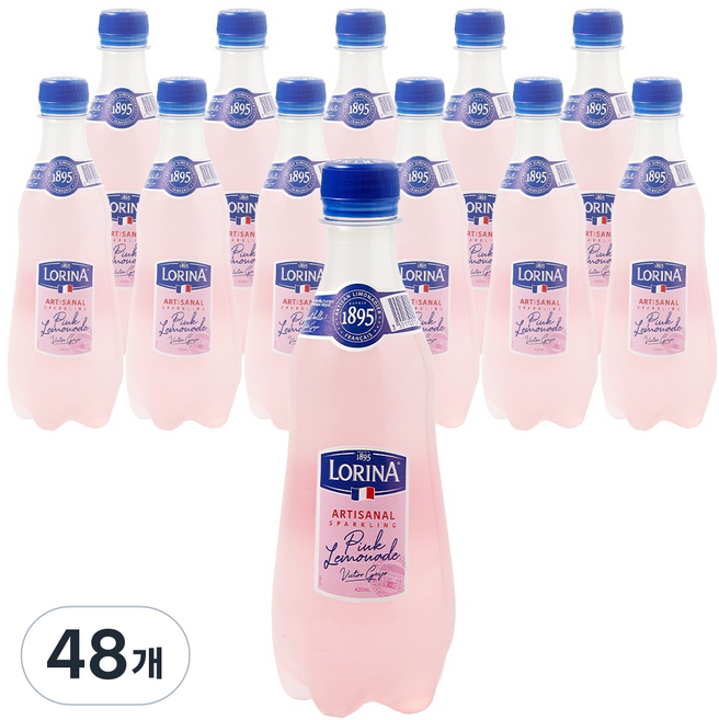 [로리나] 스파클링 핑크 레모네이드, 420ml, 48개