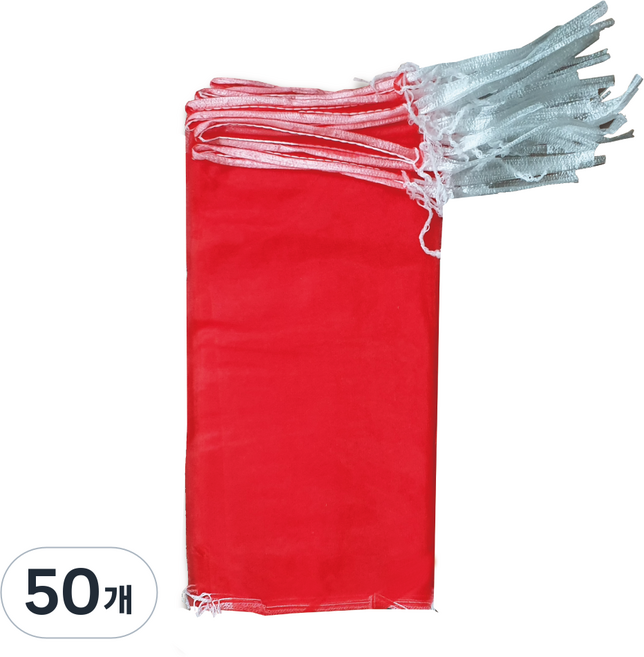 양파망 10kg 30 x 60cm, 50개, 빨강
