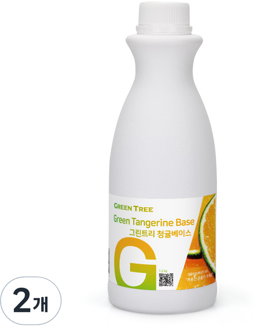 그린트리 청귤 에이드 베이스, 2개, 1.2kg