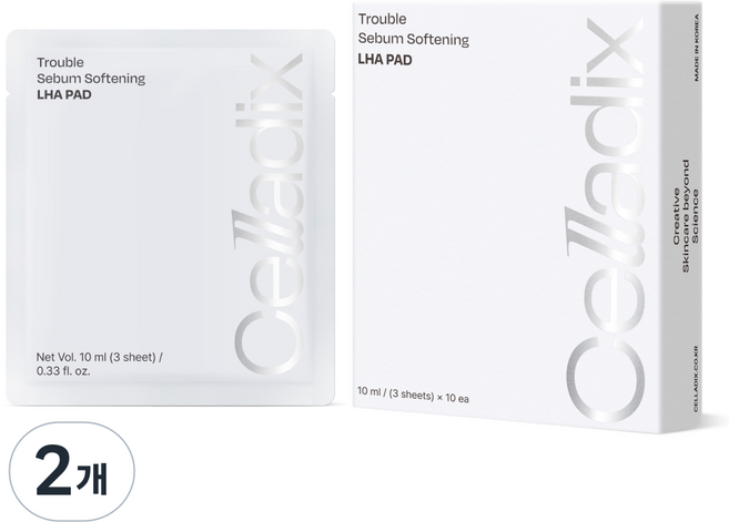 셀라딕스 세범 소프트닝 라하 패드 저자극 각질 피지연화 여드름성 피부적합, 2개, 30매입