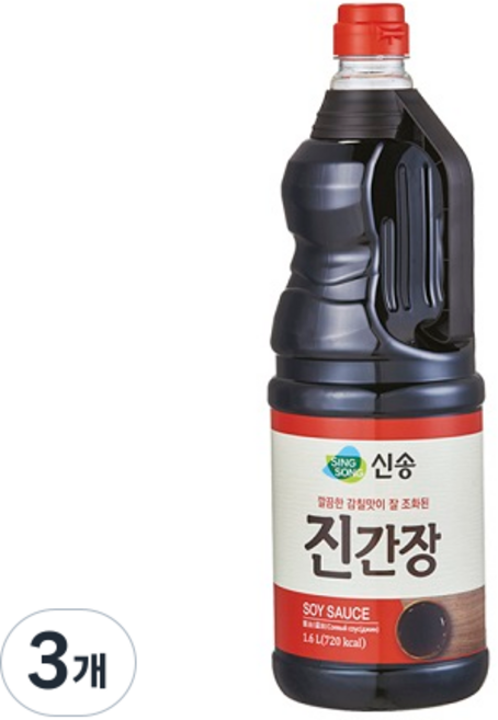 신송 진간장, 1.6L, 3개