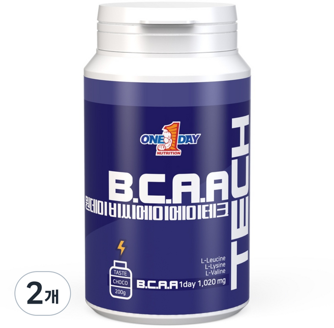 원데이뉴트리션 초코맛_BCAA테크, 2개, 200g
