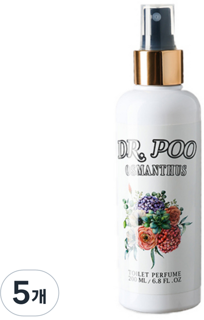 닥터푸 토일렛퍼퓸 화장실 탈취제 화장실 방향제, 200ml, 5개, 오스만투스