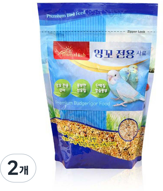 애니멀밥 잉꼬 전용 사료, 700g, 2개