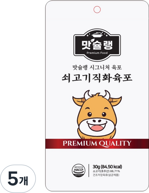 맛슐랭 시그니처 육포 쇠고기직화육포, 5개, 30g