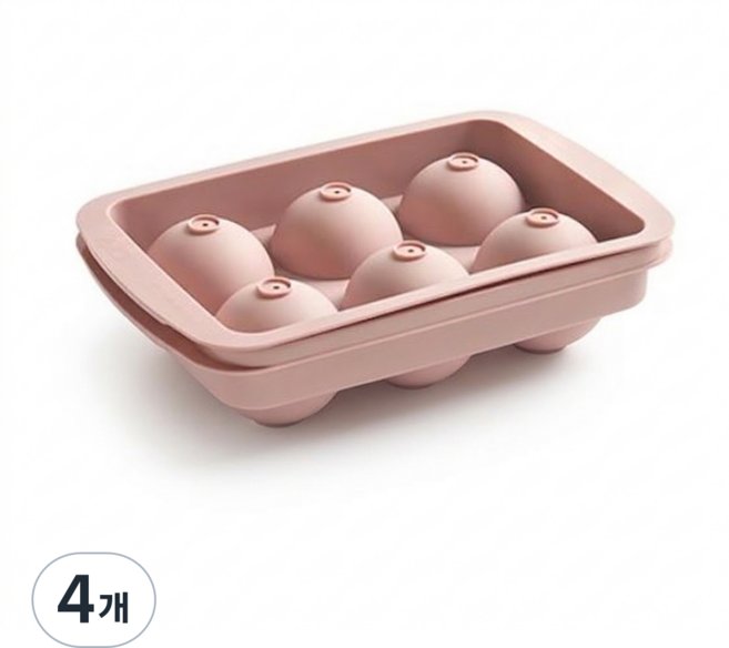 쥬얼아이스 동그란왕얼음틀 빅볼얼음 둥근큰하이볼 냉동실 국산, 4개, 블루