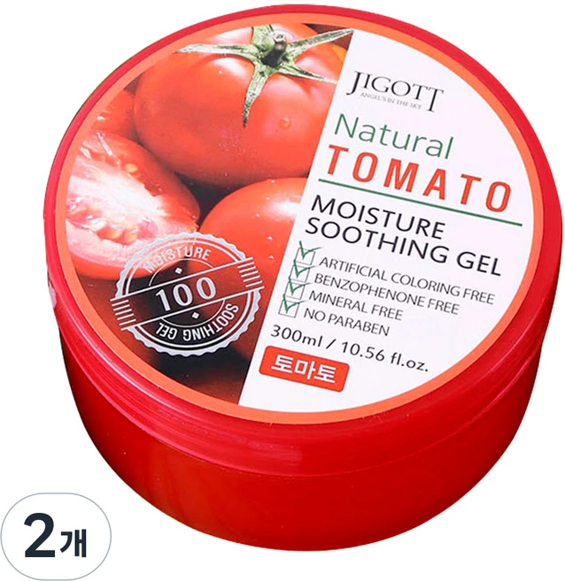 지고트 네츄럴 토마토 모이스처 수딩젤, 300ml, 2개 - 쿠팡