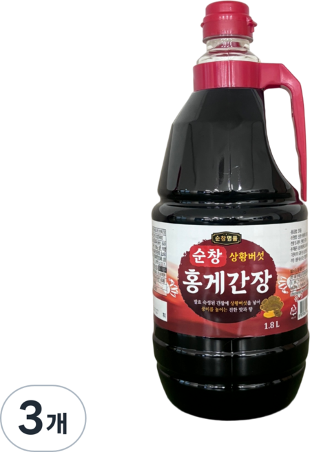 순창 상황버섯 홍게간장, 3개, 1.8L