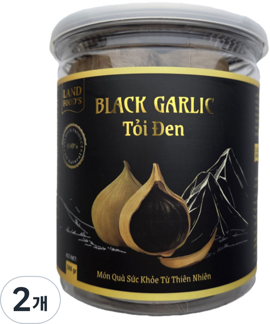 베트남 프리미엄 통흑마늘 저온숙성 껍질있는, 200g, 2개