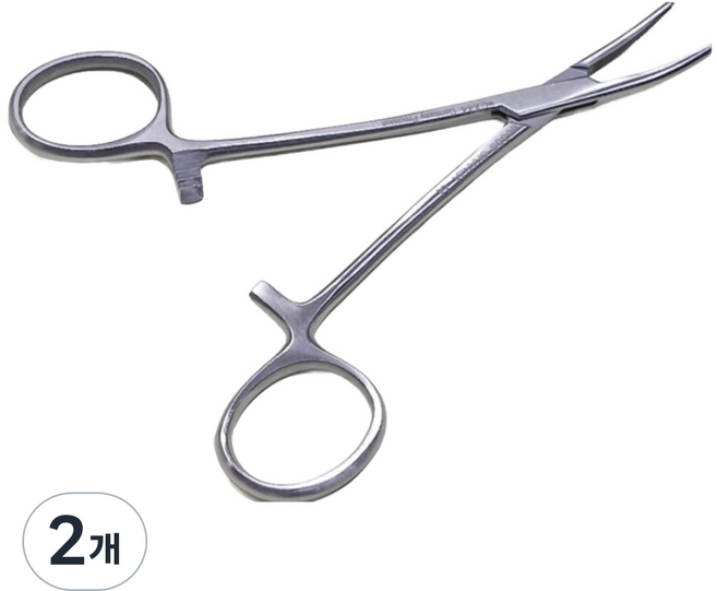 의료용 모스키토 포셉 12.5cm 곡 겸자 가위 의료 간호사 외과 병원, 2개, 모스키토 포셉 곡 12.5cm