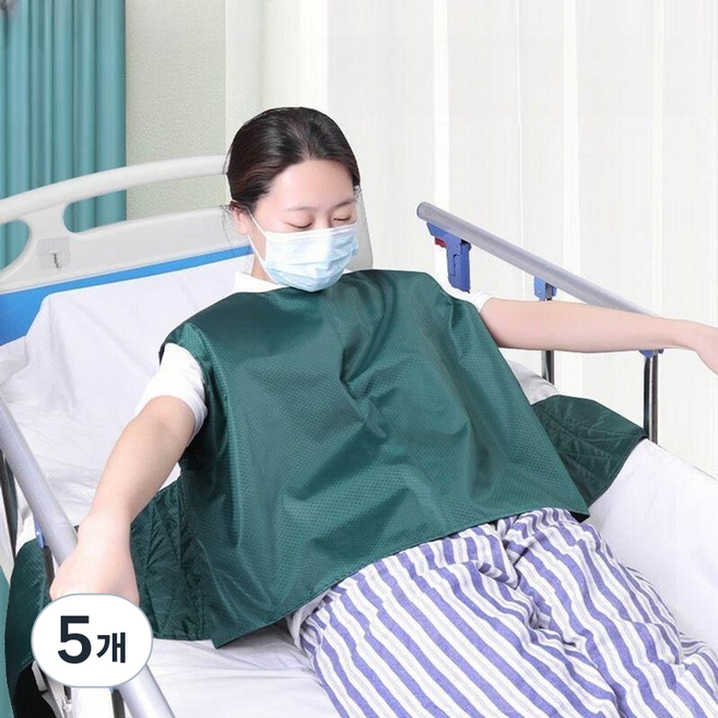 구속복 낙상 통제 치매 환자 노인 자해 침상 휠체어 고정형 원사이즈 불안 방지 돌봄 요양원 병원 보호복, 녹색 원사이즈, 5개