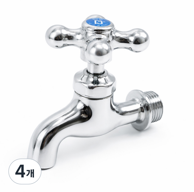 비욘드퍼니싱 국내생산 십자핸들 가로 수도꼭지 KC, 4개