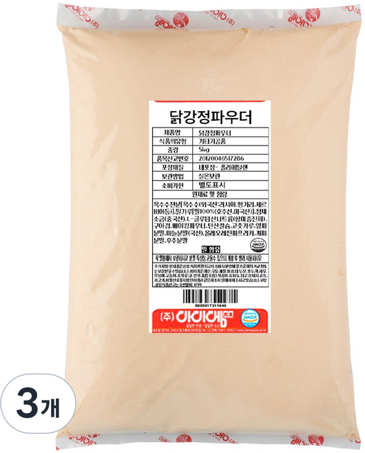 아이엠소스 닭강정파우더 치킨, 5kg, 3개