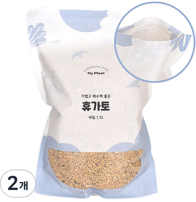 마이플랜트 휴가토 세립, 1.5L, 2개