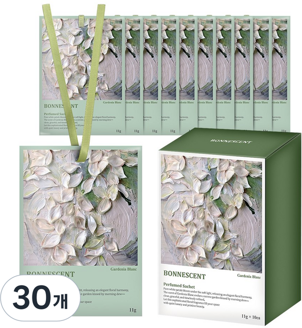 보네센트 샤쉐 옷장 방향제, 11g, 30개, 가드니아블랑