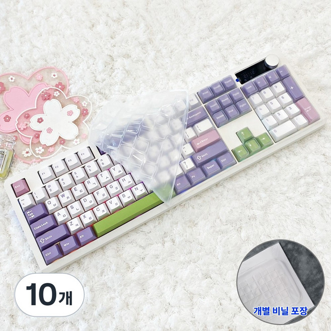 프리플로우 Archon 아콘 AK74 키스킨 기계식 키보드덮개 실리콘 커버, 10개, 투명