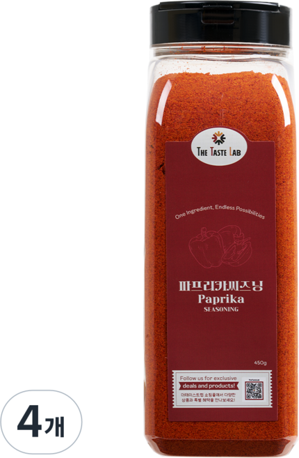 더테이스트랩 파프리카 가루 파우더 시즈닝, 4개, 450g