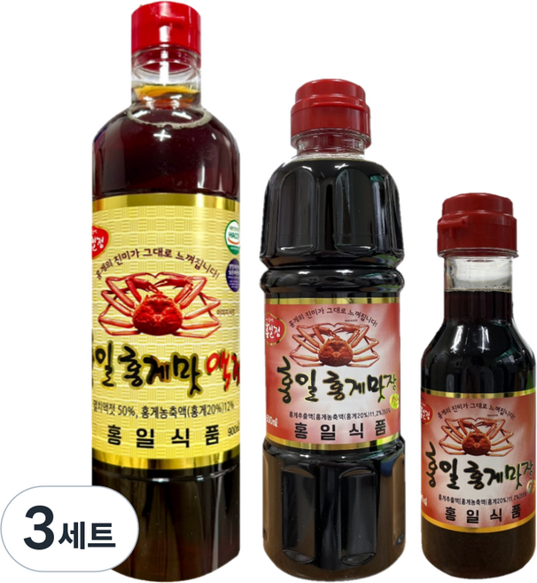 홍일식품 홍게맛장소스 홍게맛액젓, 3세트, 1.6L