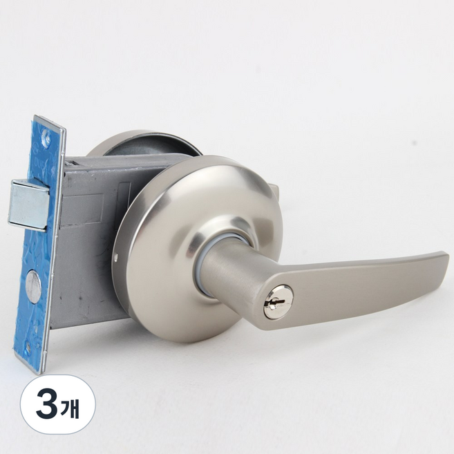 현관문 방화문 손잡이 레버 열쇠형, 3개
