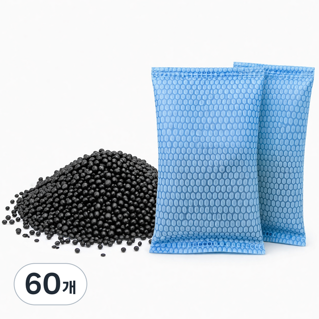 청정숨탄 대용량 2세대 나노 활성탄 숯 탈취제 베이크아웃 포름알데히드 냄새 제거제, 60개, 100g