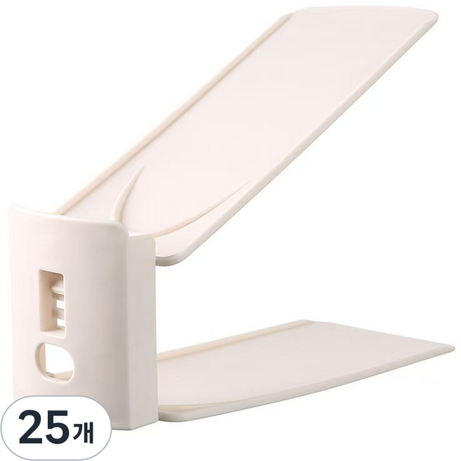 KEHEART슈즈랙 튼튼한 3단 높이조절 신발정리대, 살구색, 25개