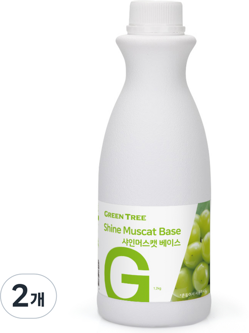 그린트리 샤인머스캣 에이드 베이스 1.2kg, 2개