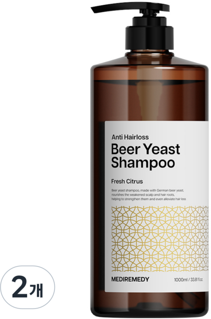 메디레머디 맥주효모 탈모 샴푸, 2개, 1L