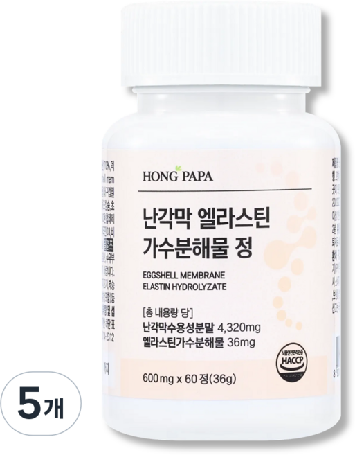 난각막 관절영양제 HACCP 홍파파, 5개, 60정
