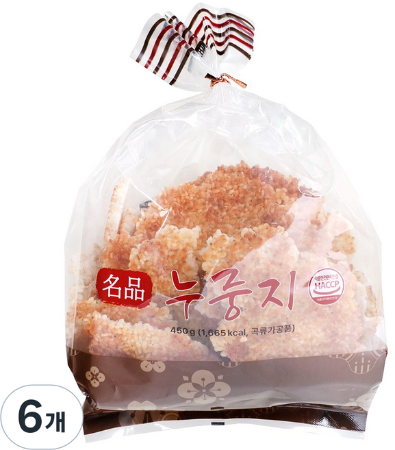명품누룽지, 6개, 450g