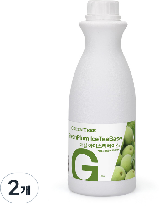 그린트리 매실 아이스티 베이스 1.2kg, 2개