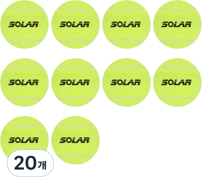 솔라 테니스공, 옐로우, 20개