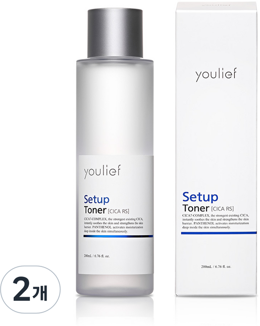 유리프 셋업 토너 CICA RS, 200ml, 2개