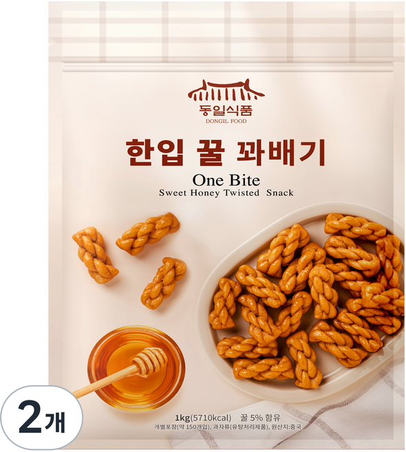 동일식품 미니 한입 꿀꽈배기 약 150개입, 2개, 1kg