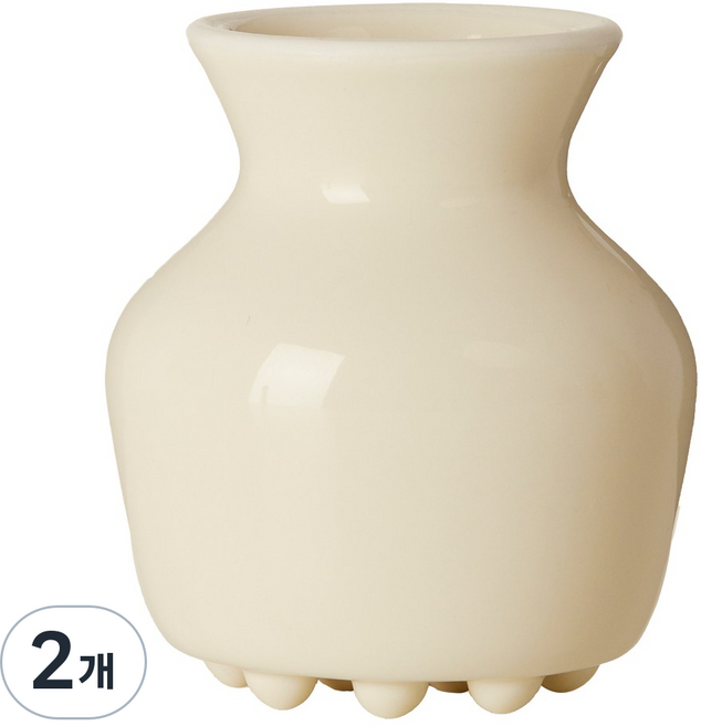 도자기 정압 괄사, 아이보리, 2개