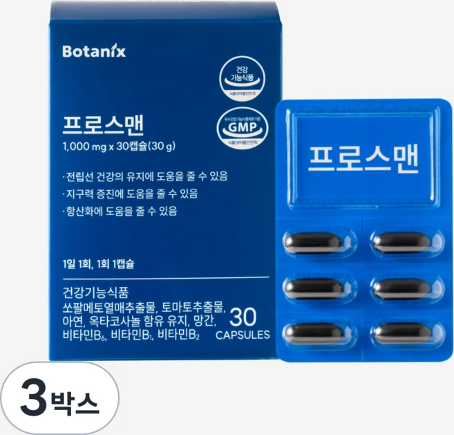 프로스맨 전립선 남성 건강 영양제, 3박스, 30정 - 쿠팡