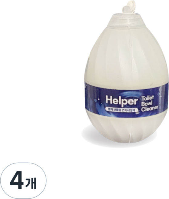 헬퍼 화장실 자동 변기 세정제 클리너 청소 물때 냄새 탈취 세제 제거제, 4개, 200g
