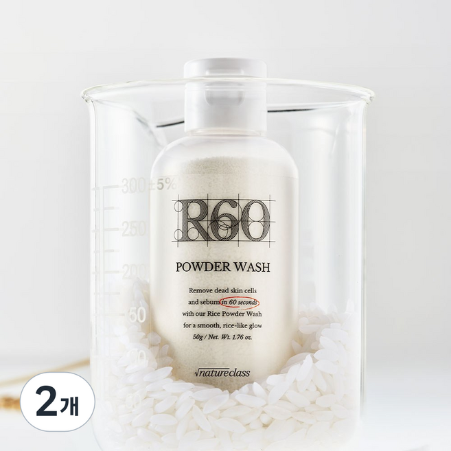 네이처클래스 R60 파우더워시, 2개, 50g