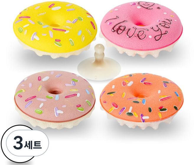 난네난네 프리미엄 도넛형 흡착 수세미 4종세트, 3세트, 4개입