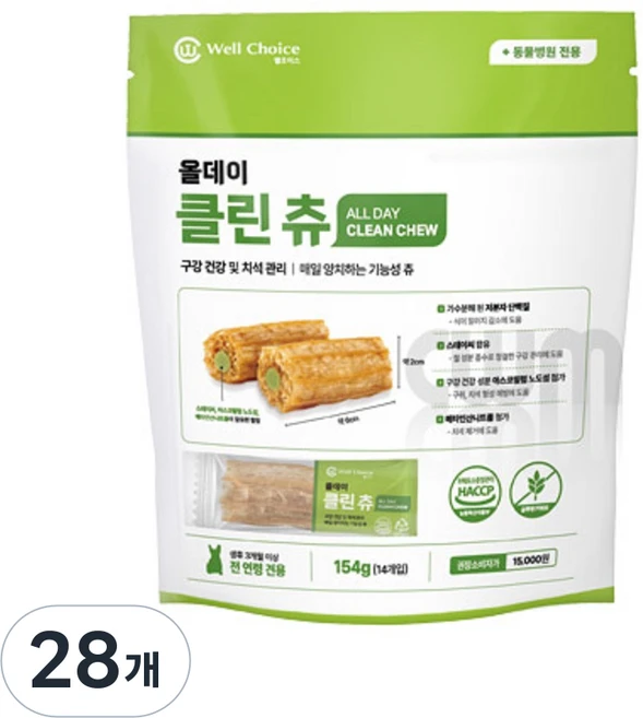 동물병원전용 올데이 클린 츄, 28개, 11g - 쿠팡