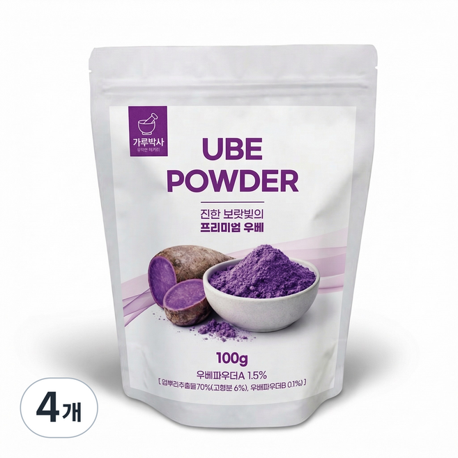 우베 파우더, 4개, 1개입, 100g