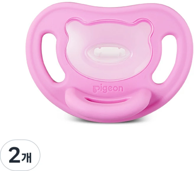 더블하트 소프트버디 노리개젖꼭지 핑크(L_6개월), L(6개월~), 핑크, 2개 - 쿠팡