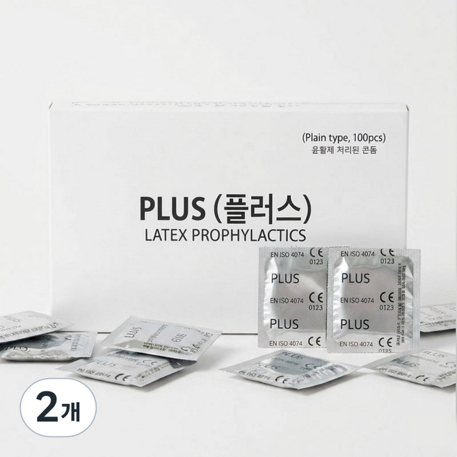 프리미엄 대용량 콘돔 플러스 초박형 벌크, 100개입, 2개