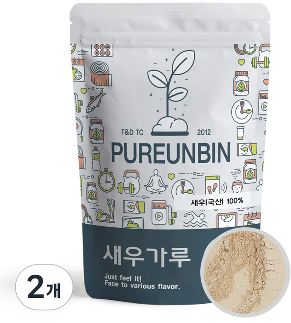 푸른빈 새우 분말 가루 국내산, 500g, 2개