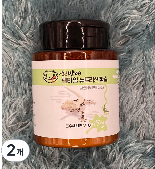<벅스브라더스>한방애 렙타일 칼슘제 귀뚜라미 밀웜 더스팅 게코 도마뱀 모든 파충류 보조사료, 2개, 50g