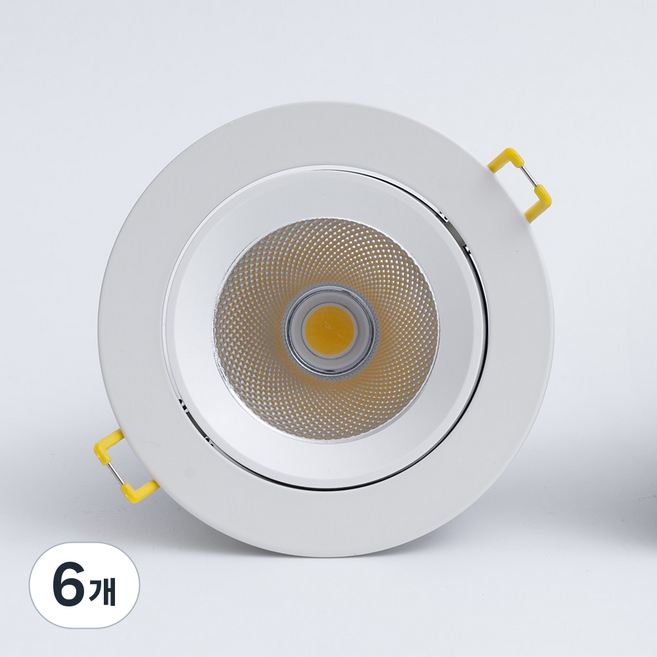 [내일도착보장] 동성 더쎈 에코초이스 COB 3인치 다운라이트 8W LED 매입등 매립등, 주백색, 6개