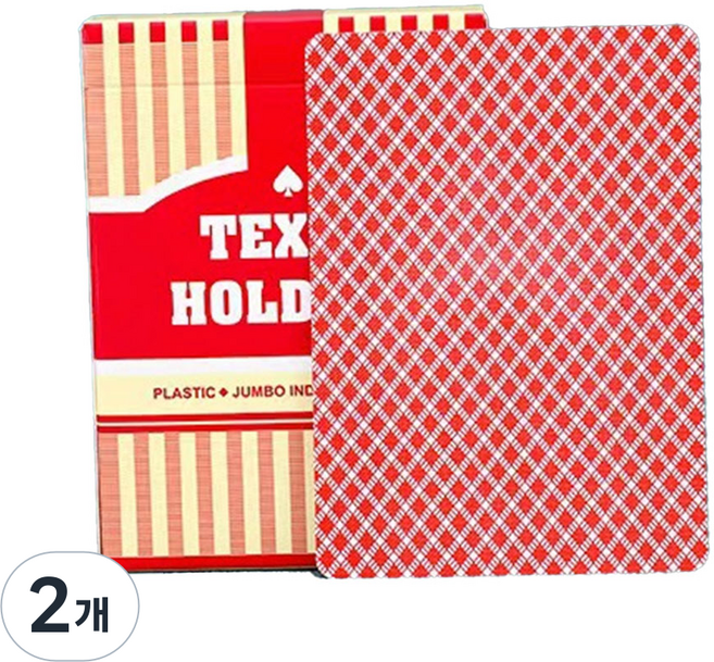 텍사스 홀덤 카드 큰숫자 포커, 레드, 2개