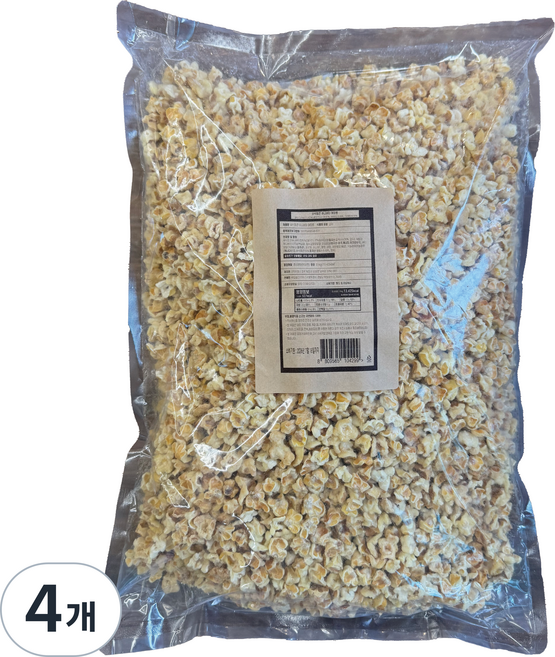 [공식 판매처] 바삭팝콘 오리지널 대용량/ 매장용 (저당팝콘), 4개, 2.5kg