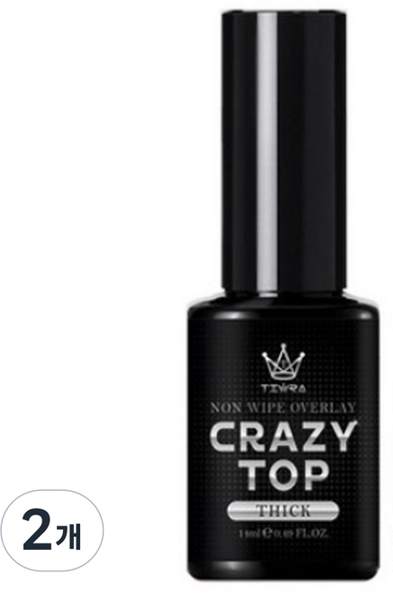 그라시아 티아라 논와이프 크레이지 탑젤 띡크 오버레이, 14ml, 2개