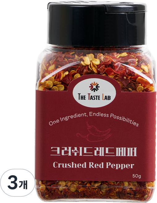 더테이스트랩 매운 고추 크러쉬드 레드페퍼, 3개, 50g