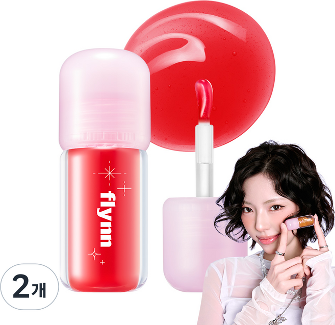플린 [김고은 PICK] 글로우 팝 립 오일, 2개, 체리 핑크